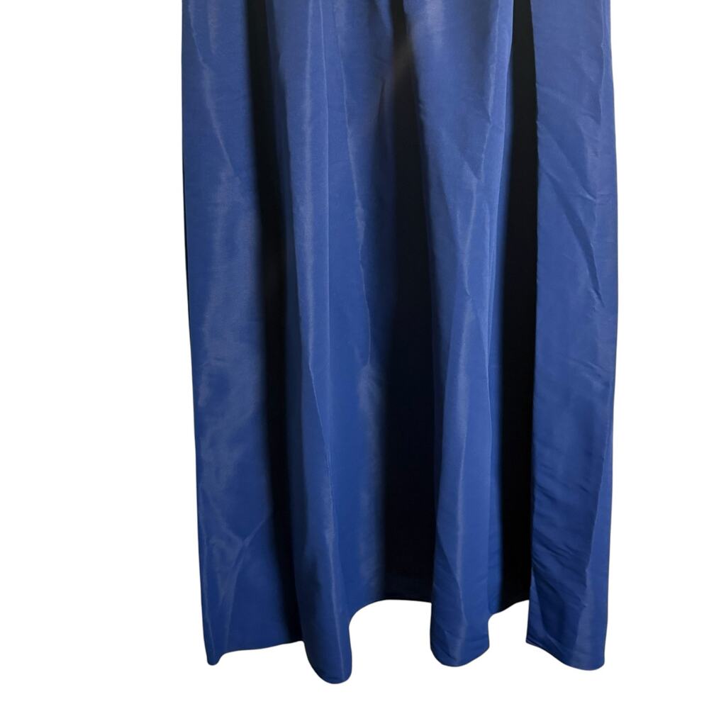 Sachin & Babi Katrina Midnight Blue Sleeveless V-Neck Bow Back Cocktail Gown 14 - Picture 10 of 14